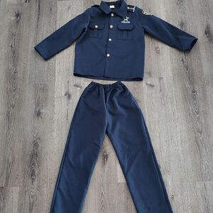 Dress Up America Navy Blue Police Halloween Costume Set Medium 8-10